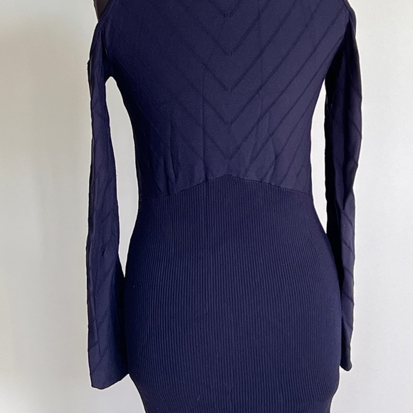 Manning Cartell Turtle Neck Navy Blue Maxi Dress Size Medium - Picture 9 of 14